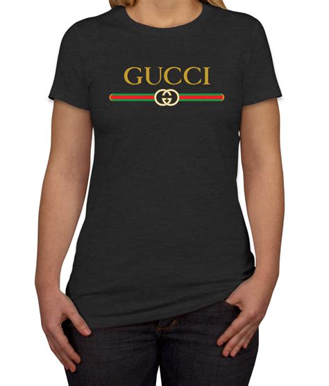 gucci logo t shirt distressed|Gucci logo shirt women.